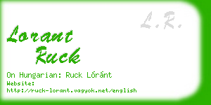 lorant ruck business card