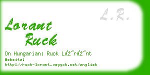 lorant ruck business card